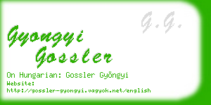 gyongyi gossler business card